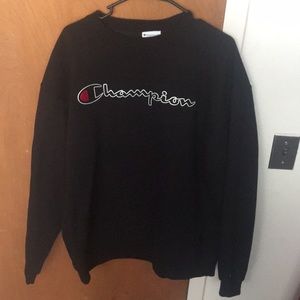 Black Champion Crew Neck